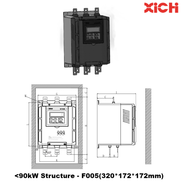 Soft Starter trifásico para motor de indução AC380V 7,5-630kW